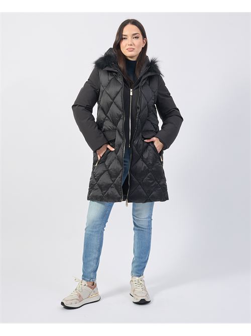 Manteau long femme Yes Zee avec matelassage en losanges YES ZEE | O018-QV000801